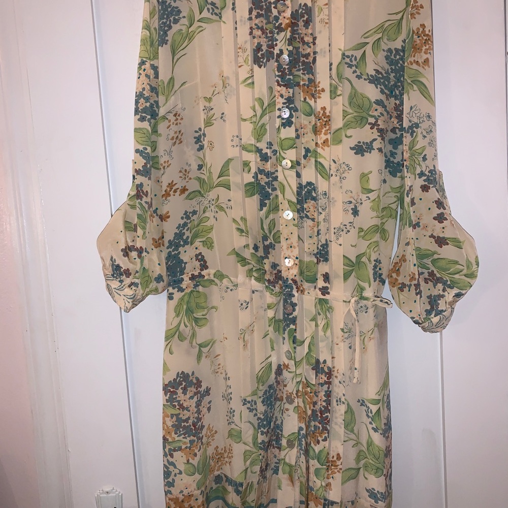 Plenty floral silk print dress